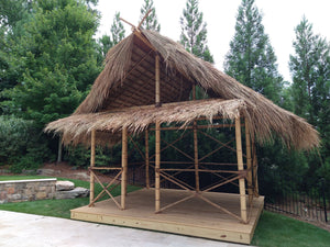 A New Bamboo and thatch hut in Atlanta
